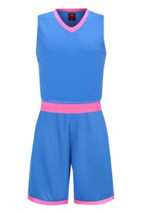 SKWTV061 manufacturing basketball suit sportswear design sleeveless jacket training suit wave shirt center detail view-3